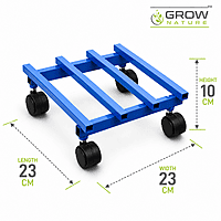 Heavy Duty Metal Plant Trolley with 360° Rotating Wheels