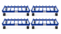 Heavy Duty Metal Plant Trolley with 360° Rotating Wheels